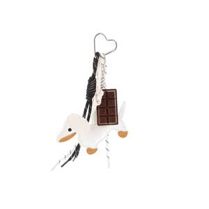 Borsa Milano sleutelhanger wit
