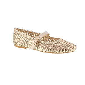 Shoecolate ballerina goud